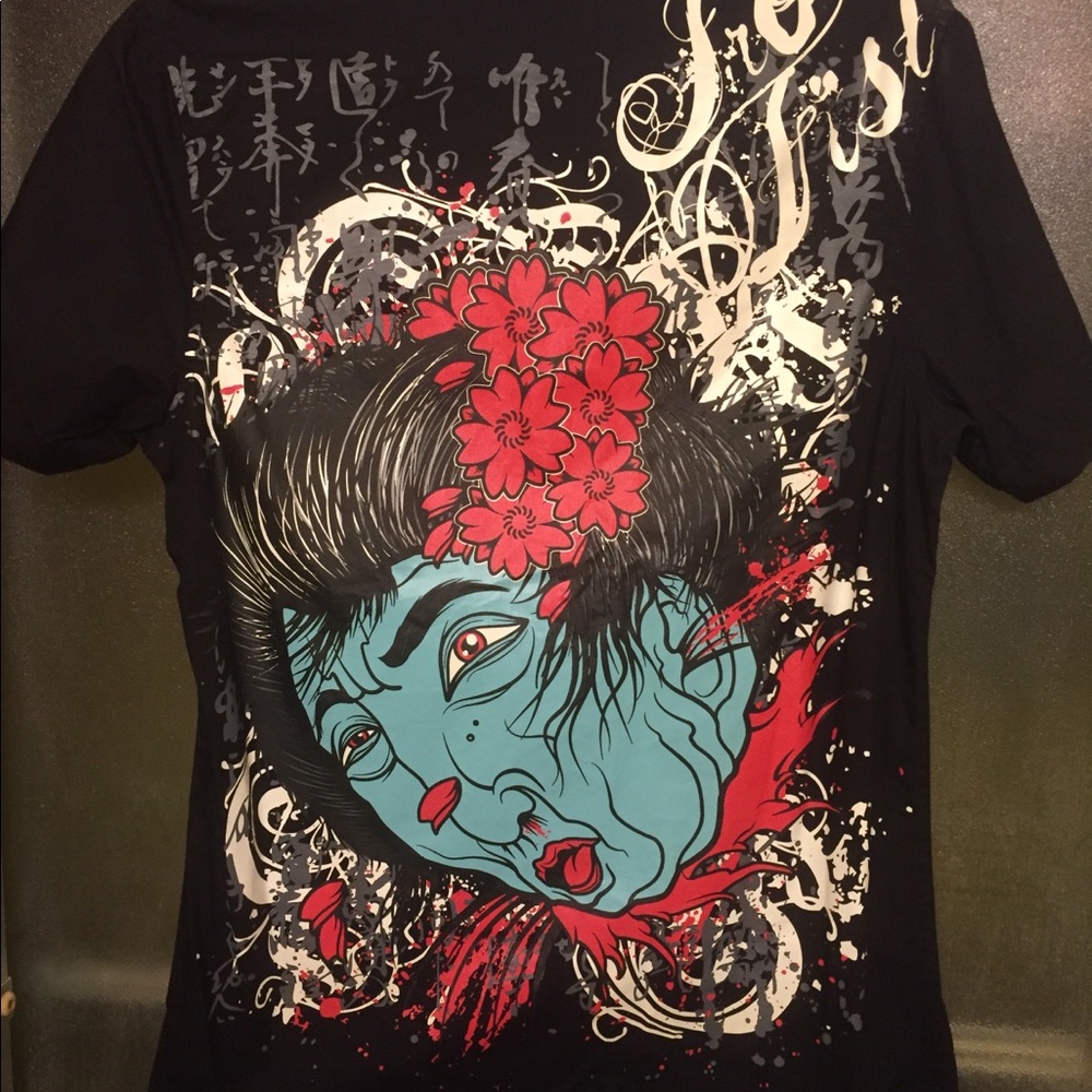 Graphic Iron Fist Snap Ip Shirt